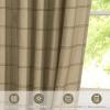 imageNICETOWN Linen Plaid Curtains 96 inches Long Grid Pattern Light Filtering Privacy Shade for Living Room Bedroom Farmhouse Rod Pocket Back Tab Semi Sheer Curtains 1 Pair Linen 52W x 96LDiagonal Check  Linen