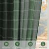 imageNICETOWN Linen Plaid Curtains 96 inches Long Grid Pattern Light Filtering Privacy Shade for Living Room Bedroom Farmhouse Rod Pocket Back Tab Semi Sheer Curtains 1 Pair Linen 52W x 96LDiagonal Check  Christmas Green