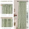 imageNICETOWN Linen Plaid Curtains 96 inches Long Grid Pattern Light Filtering Privacy Shade for Living Room Bedroom Farmhouse Rod Pocket Back Tab Semi Sheer Curtains 1 Pair Linen 52W x 96LSage Green on Greyish White