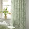 imageNICETOWN Linen Plaid Curtains 96 inches Long Grid Pattern Light Filtering Privacy Shade for Living Room Bedroom Farmhouse Rod Pocket Back Tab Semi Sheer Curtains 1 Pair Linen 52W x 96LSage Green on Greyish White