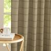 imageNICETOWN Linen Plaid Curtains 96 inches Long Grid Pattern Light Filtering Privacy Shade for Living Room Bedroom Farmhouse Rod Pocket Back Tab Semi Sheer Curtains 1 Pair Linen 52W x 96LDiagonal Check  Linen