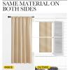 imageNICETOWN Room Darkening Curtains for Bedroom  Triple Weave Home Decoration Thermal Insulated Solid Drapes for Kitchen Biscotti Beige Set of 2 Panels 52 x 72 Inch