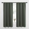 imageNICETOWN Bedroom Curtains Blackout Draperies  All Season Thermal Insulated Solid Rod Pocket Top Blackout CurtainsDrapes for Kids Room Dark Mallard 1 Pair 34 x 63 Inch