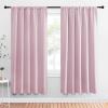 imageNICETOWN Blackout Curtains for Girls Room  Nursery Essential Thermal Insulated Solid Rod Pocket Top Blackout Drapes Lavender Pink 1 Pair 52 x 72 Inch