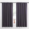 imageNICETOWN Blackout Curtains for Living Curtains Greyish Purple Set of 2 52 by 63 Inch Window Treatment Blackout Curtain Panels Home Decor Thermal Insulated Solid Drapes for Bedroom