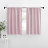 imageNICETOWN RV Blackout Curtains for Camper Windows Baby Pink 34quot x 36quot Set of 2 Kitchen Short Blackout Curtains ampamp Drapes Thermal Insulated Rod Pocket Window Treatment Draperies for Nursery