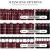 imageNICETOWN Red Christmas Buffalo Plaid Gingham Cafe 100 Blackout Curtains 36 Inch Length Farmhouse Rustic Checkered Half Window Tier Curtain for Kitchen Bathroom 26quot W x 36quot L 2 PanelsPlaid  Red Christmas  White