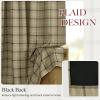 imageNICETOWN Red Christmas Buffalo Plaid Gingham Cafe 100 Blackout Curtains 36 Inch Length Farmhouse Rustic Checkered Half Window Tier Curtain for Kitchen Bathroom 26quot W x 36quot L 2 PanelsPlaid  Burlap  White
