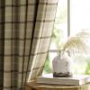 imageNICETOWN Red Christmas Buffalo Plaid Gingham Cafe 100 Blackout Curtains 36 Inch Length Farmhouse Rustic Checkered Half Window Tier Curtain for Kitchen Bathroom 26quot W x 36quot L 2 PanelsPlaid  Burlap  White