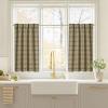 imageNICETOWN Red Christmas Buffalo Plaid Gingham Cafe 100 Blackout Curtains 36 Inch Length Farmhouse Rustic Checkered Half Window Tier Curtain for Kitchen Bathroom 26quot W x 36quot L 2 PanelsPlaid  Burlap  White