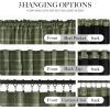 imageNICETOWN Red Christmas Buffalo Plaid Gingham Cafe 100 Blackout Curtains 36 Inch Length Farmhouse Rustic Checkered Half Window Tier Curtain for Kitchen Bathroom 26quot W x 36quot L 2 PanelsPlaid  Olive Green  White