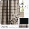 imageNICETOWN Red Christmas Buffalo Plaid Gingham Cafe 100 Blackout Curtains 36 Inch Length Farmhouse Rustic Checkered Half Window Tier Curtain for Kitchen Bathroom 26quot W x 36quot L 2 PanelsPlaid  Taupe  White