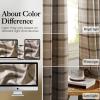 imageNICETOWN Red Christmas Buffalo Plaid Gingham Cafe 100 Blackout Curtains 36 Inch Length Farmhouse Rustic Checkered Half Window Tier Curtain for Kitchen Bathroom 26quot W x 36quot L 2 PanelsPlaid  Taupe  White