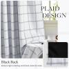 imageNICETOWN Red Christmas Buffalo Plaid Gingham Cafe 100 Blackout Curtains 36 Inch Length Farmhouse Rustic Checkered Half Window Tier Curtain for Kitchen Bathroom 26quot W x 36quot L 2 PanelsGrid Pattern  White  White