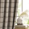 imageNICETOWN Red Christmas Buffalo Plaid Gingham Cafe 100 Blackout Curtains 36 Inch Length Farmhouse Rustic Checkered Half Window Tier Curtain for Kitchen Bathroom 26quot W x 36quot L 2 PanelsPlaid  Taupe  White