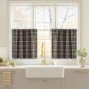 imageNICETOWN Red Christmas Buffalo Plaid Gingham Cafe 100 Blackout Curtains 36 Inch Length Farmhouse Rustic Checkered Half Window Tier Curtain for Kitchen Bathroom 26quot W x 36quot L 2 PanelsPlaid  Brown  White