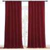 imageNICETOWN Living Room Curtains for Window  Energy Efficient ampamp Noise Reducing Thermal Insulated Rod Pocket Blackout DrapesDraperies for Living Room Burgundy Red 2 Panels W52 inches x L95 inches