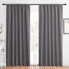 imageNICETOWN Blackout Curtain Panels for Window  Thermal Insulated Rod Pocket Blackout DrapesDraperies for Dining Room 2 Panels W62 x L84 inches Grey