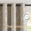 imageNICETOWN 100 Blackou Curtains for Living Room Bedroom Silver and Gold Patterned Marble Print Full Light Blocking Thermal Insulated Noise Reducing Grommet Modern Drapes W52xL96 2 Panels BeigeNatural