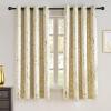 imageNICETOWN 100 Blackou Curtains for Living Room Bedroom Silver and Gold Patterned Marble Print Full Light Blocking Thermal Insulated Noise Reducing Grommet Modern Drapes W52xL96 2 Panels BeigeLight Beige
