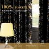 imageNICETOWN 100 Blackou Curtains for Living Room Bedroom Silver and Gold Patterned Marble Print Full Light Blocking Thermal Insulated Noise Reducing Grommet Modern Drapes W52xL96 2 Panels BeigeBlack
