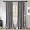imageNICETOWN 100 Blackou Curtains for Living Room Bedroom Silver and Gold Patterned Marble Print Full Light Blocking Thermal Insulated Noise Reducing Grommet Modern Drapes W52xL96 2 Panels BeigeSilver Grey