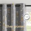 imageNICETOWN 100 Blackou Curtains for Living Room Bedroom Silver and Gold Patterned Marble Print Full Light Blocking Thermal Insulated Noise Reducing Grommet Modern Drapes W52xL96 2 Panels BeigeSilver Grey