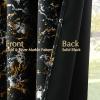 imageNICETOWN 100 Blackou Curtains for Living Room Bedroom Silver and Gold Patterned Marble Print Full Light Blocking Thermal Insulated Noise Reducing Grommet Modern Drapes W52xL96 2 Panels BeigeBlack