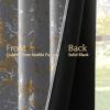 imageNICETOWN 100 Blackou Curtains for Living Room Bedroom Silver and Gold Patterned Marble Print Full Light Blocking Thermal Insulated Noise Reducing Grommet Modern Drapes W52xL96 2 Panels BeigeSilver Grey