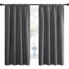 imageNICETOWN Blackout Curtains Panels for Bedroom  Thermal Insulated Rod Pocket Window Blackout DrapesDraperies for Living Room 2 Panels W42 x L63 inches Grey