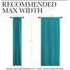imageNICETOWN Peacock Blue Blackout Curtains Panels for Window Thermal Insulated Rod Pocket Blackout DrapesDraperies for Living Room 2 Panels W34 x L72 inches