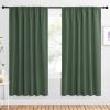 imageNICETOWN 2 Panels Blackout Curtains Rod Pocket Window Curtains Room Darkning Drapes for BedroomLiving Room Thermal Insulated Solid Draperies for Home OfficeStudy 62 by 72Inch Dark Mallard