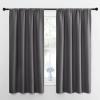 imageNICETOWN Blackout Curtains Panels for Bedroom  Thermal Insulated Rod Pocket Window Blackout DrapesDraperies for Living Room 2 Panels W42 x L63 inches Grey