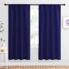 imageNICETOWN Blackout Curtains for Living Curtains Navy Blue 2 Panels 42 by 72 Room Darkening Window Curtain Panels EasyCare Solid Thermal Insulated DraperiesDrapes for Daughter Room