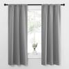 imageNICETOWN Kitchen Window Curtains 63 Long  Home Decoration Thermal Insulated Rod Pocket Blackout Blinds ampamp Drapes for Small Windows Silver Grey 2 Panels W34 x L63 Inch