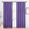 imageNICETOWN Window Curtains Blackout Drapes Lilac Purple 1 Pair 52 by 84Inch Thermal Insulated Solid Rod Pocket Blackout CurtainsDraperies for Living Room