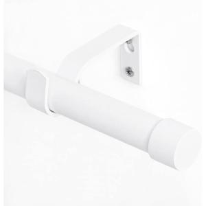 imageNICETOWN Black Adjustable Curtain Rod 1 Diameter Modern End Cap Style FinalsCylinder Finials Design Decorative Drapery Rod for Closet Cupboard Cafe Loft RV Curtains 2848quot Length Matt BlackWhite