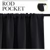 imageNICETOWN Black Out Curtain Panels for Kitchen  Energy Smart Decoration Thermal Insulating Blackout DrapesDraperies for Small Window 2 Panels 29 inches Wide by 50 inches Long