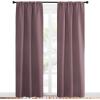 imageNICETOWN Room Darkening Curtains for Bedroom  Home Decoration Privacy Protection Thermal Insulated Solid DrapesDraperies for Sliding Glass Door Dry Rose Set of 2 34 x 84 inches