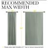 imageNICETOWN Window Curtains Blackout Drapes  Thermal Insulated Solid Rod Pocket Blackout CurtainsDraperies for Living Room Greyish Green One Pair 52 by 63Inch