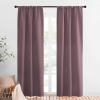 imageNICETOWN Room Darkening Curtains for Bedroom  Home Decoration Privacy Protection Thermal Insulated Solid DrapesDraperies for Sliding Glass Door Dry Rose Set of 2 34 x 84 inches