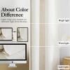 imageNICETOWN Natural Linen Blend Cafe Curtains 24 inch Length Rod Pocket ampamp Back Tab Semi Sheer Privacy Window Treatments Light Filtering for Kitchen W42 x L24 2 PanelsCream