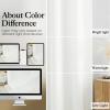 imageNICETOWN Natural Linen Blend Cafe Curtains 24 inch Length Rod Pocket ampamp Back Tab Semi Sheer Privacy Window Treatments Light Filtering for Kitchen W42 x L24 2 PanelsIvory