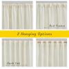 imageNICETOWN Natural Linen Blend Cafe Curtains 24 inch Length Rod Pocket ampamp Back Tab Semi Sheer Privacy Window Treatments Light Filtering for Kitchen W42 x L24 2 PanelsOff White