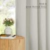 imageNICETOWN Natural Linen Blend Cafe Curtains 24 inch Length Rod Pocket ampamp Back Tab Semi Sheer Privacy Window Treatments Light Filtering for Kitchen W42 x L24 2 PanelsGrey