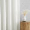 imageNICETOWN Natural Linen Blend Cafe Curtains 24 inch Length Rod Pocket ampamp Back Tab Semi Sheer Privacy Window Treatments Light Filtering for Kitchen W42 x L24 2 PanelsIvory