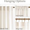 imageNICETOWN Natural Linen Blend Cafe Curtains 24 inch Length Rod Pocket ampamp Back Tab Semi Sheer Privacy Window Treatments Light Filtering for Kitchen W42 x L24 2 PanelsVannila