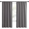 imageNICETOWN Blackout Curtains 72 for Office  3 Pass Microfiber Noise Reducing Thermal Insulated Solid Rod Pocket Blackout Window PanelsDrapes 2 Panels 42 x 72 Inch Gray
