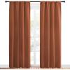 imageNICETOWN Blackout Curtains and Drapes  Thermal Insulated Solid Rod Pocket Blackout DraperiesPanels Burnt Orange 1 Pair 42 by 84 inches