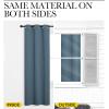imageNICETOWN Blackout Curtains ampamp Drapes for Bedroom Smoky Blue W34 x L40 Set of 2 Triple Weave Grommet Top Thermal Insulated Light Blocking Panels for BathroomLiving Room